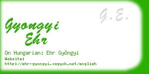 gyongyi ehr business card